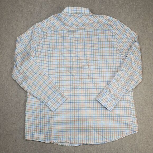 Johnston & Murphy XC4 Shirt Mens XL Blue Plaid Button Down Long Sleeve - Picture 7 of 7